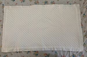 Charter Club Damask Pillow Sham King Size Solid White Quilted Diamonds